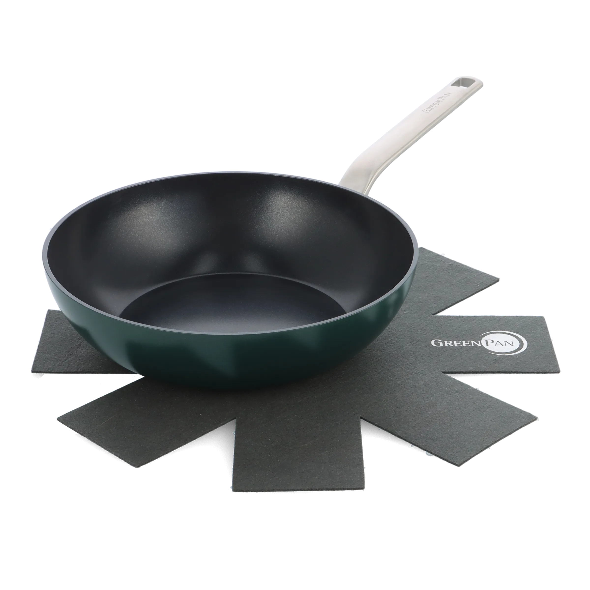 Evolution Pine Green Wok 28cm