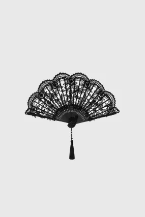 Exquisite Non-Foldable Lace Fan