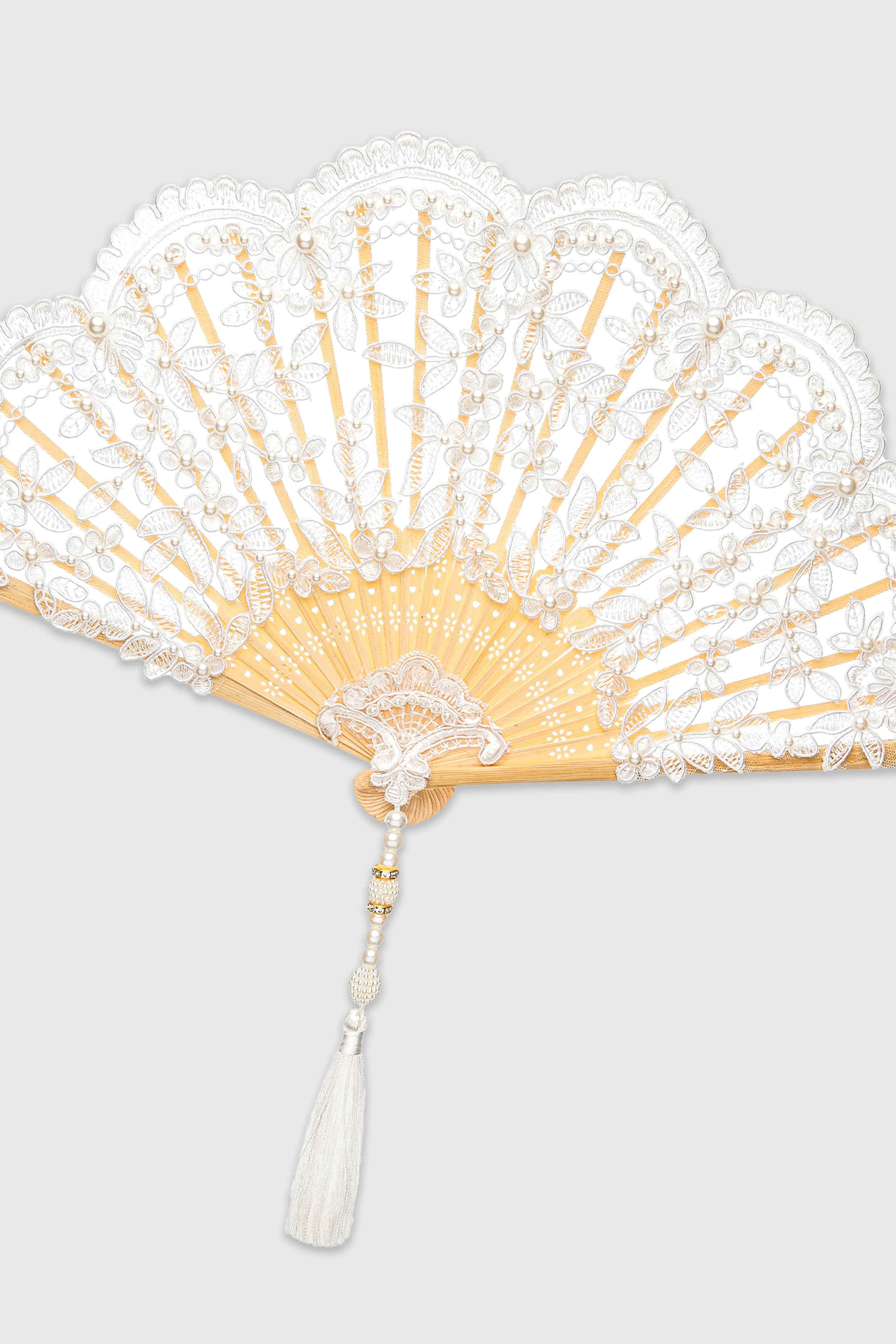 Exquisite Non-Foldable Lace Fan