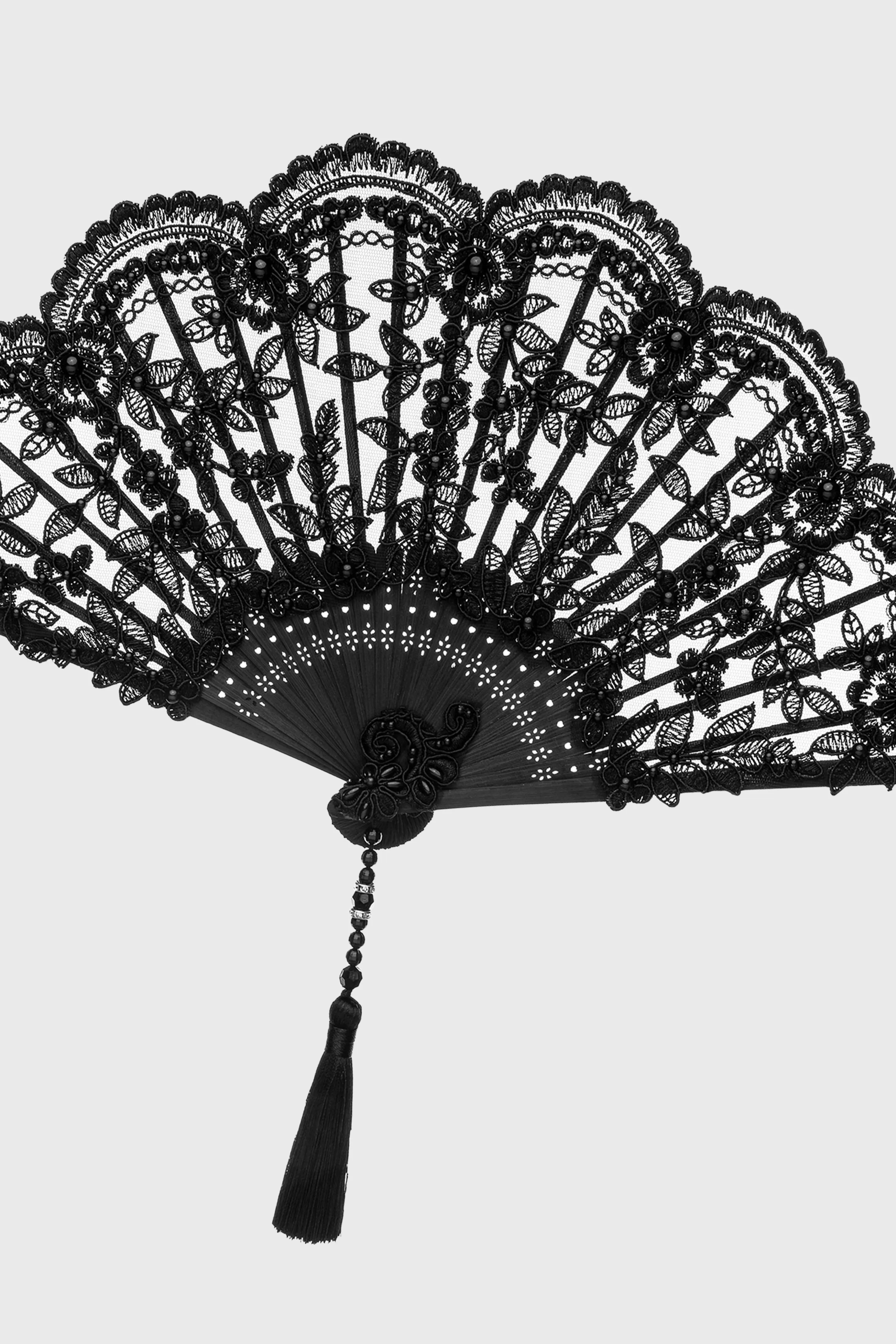 Exquisite Non-Foldable Lace Fan