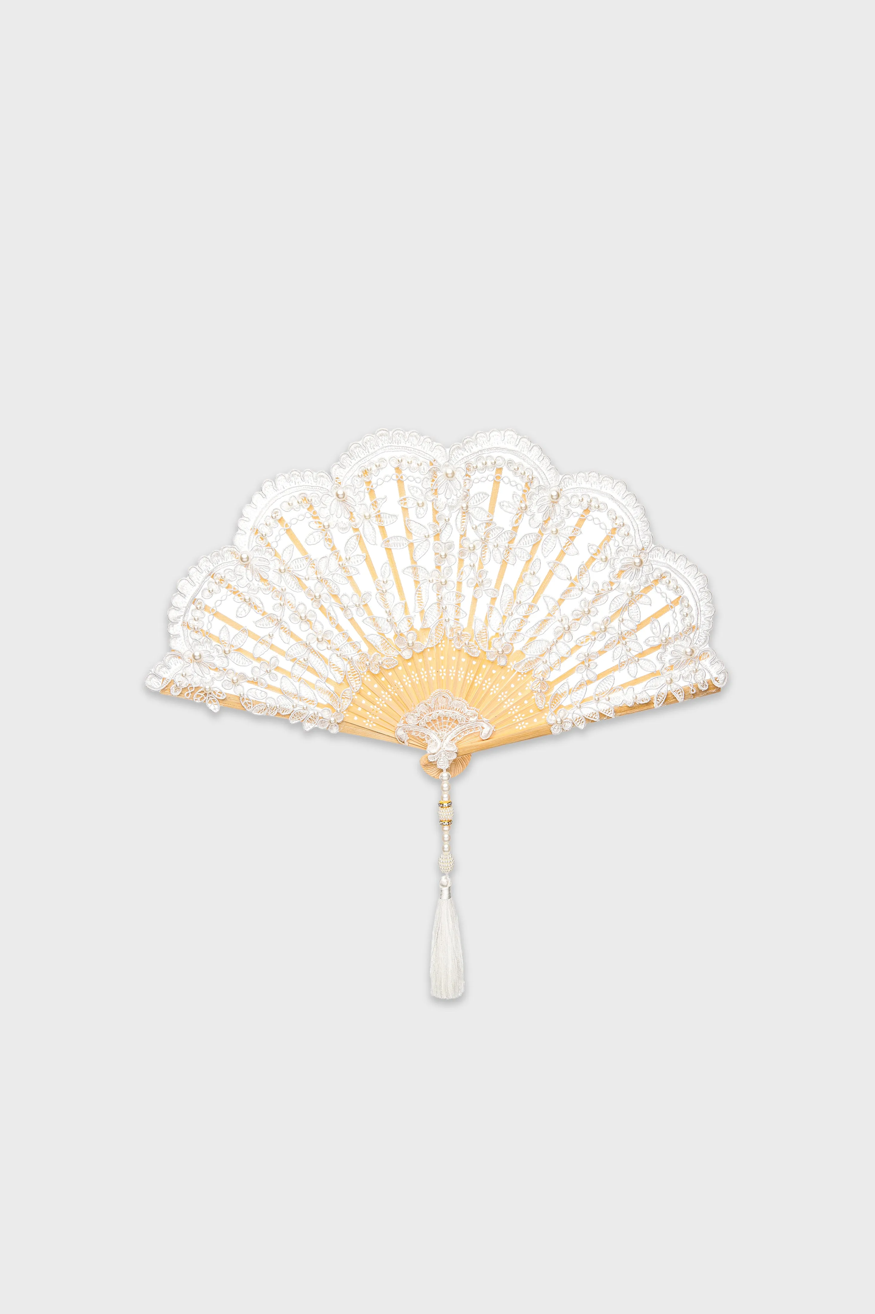 Exquisite Non-Foldable Lace Fan