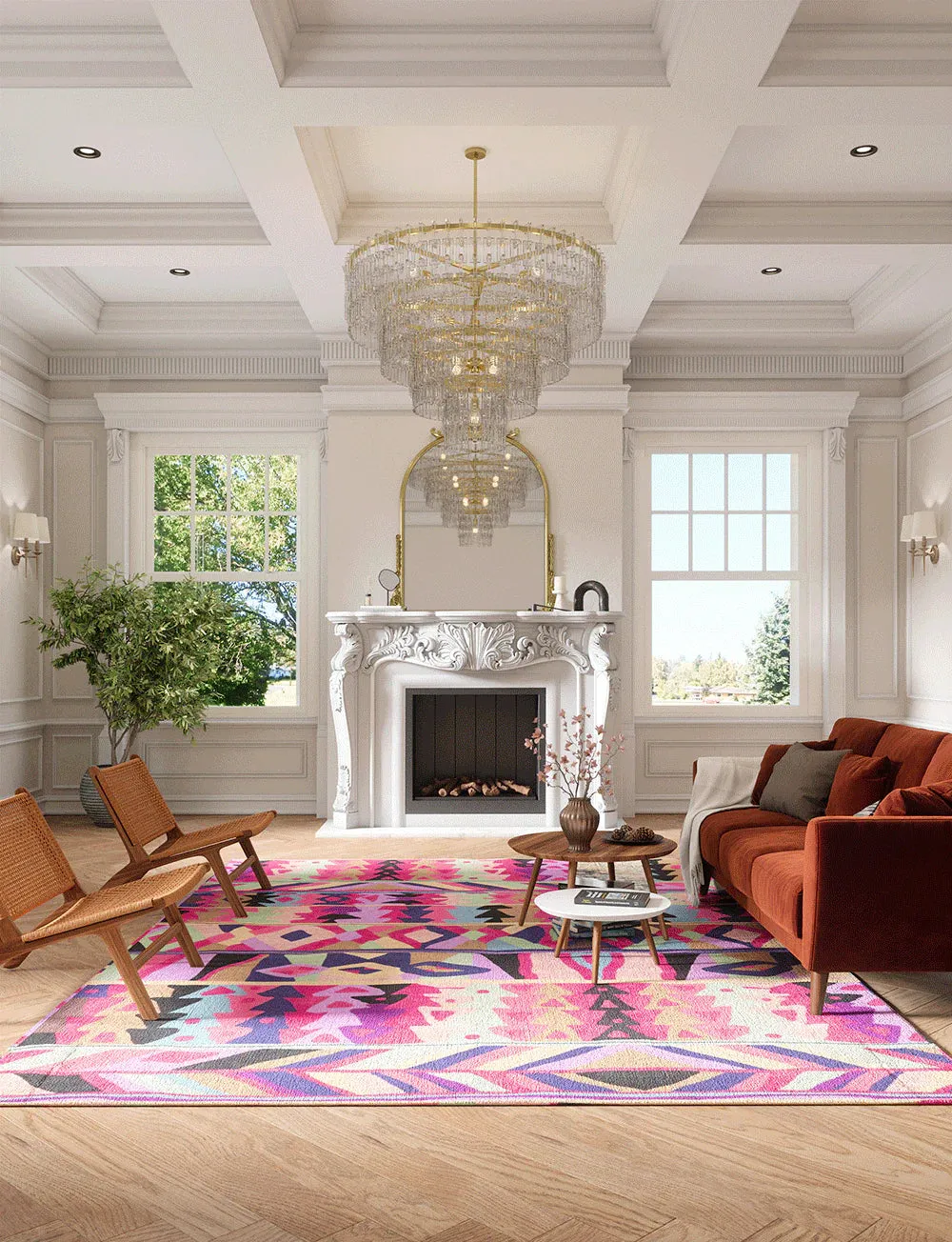 Fafela Pink Purple Multicolor Rug - Second Love