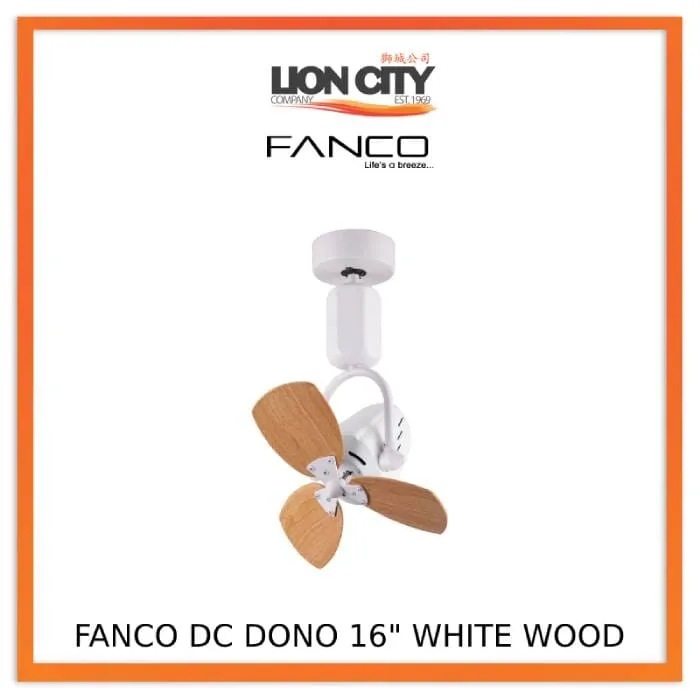 Fanco Dono 16" DC Wall/Corner Fan with Remote