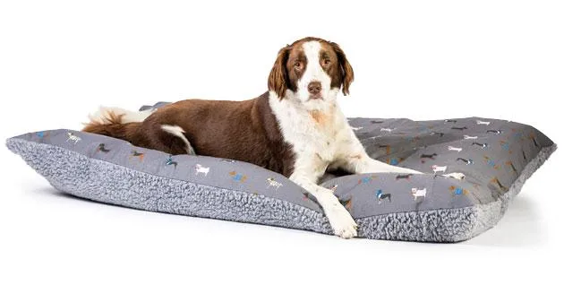 FatFace Marching Dogs Deep Duvet Dog Bed