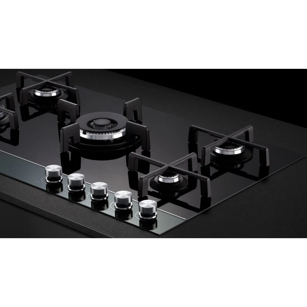 Fisher & Paykel Series 9 90CM 5 Burner NG Gas Hob - Black | CG905DNGGB1