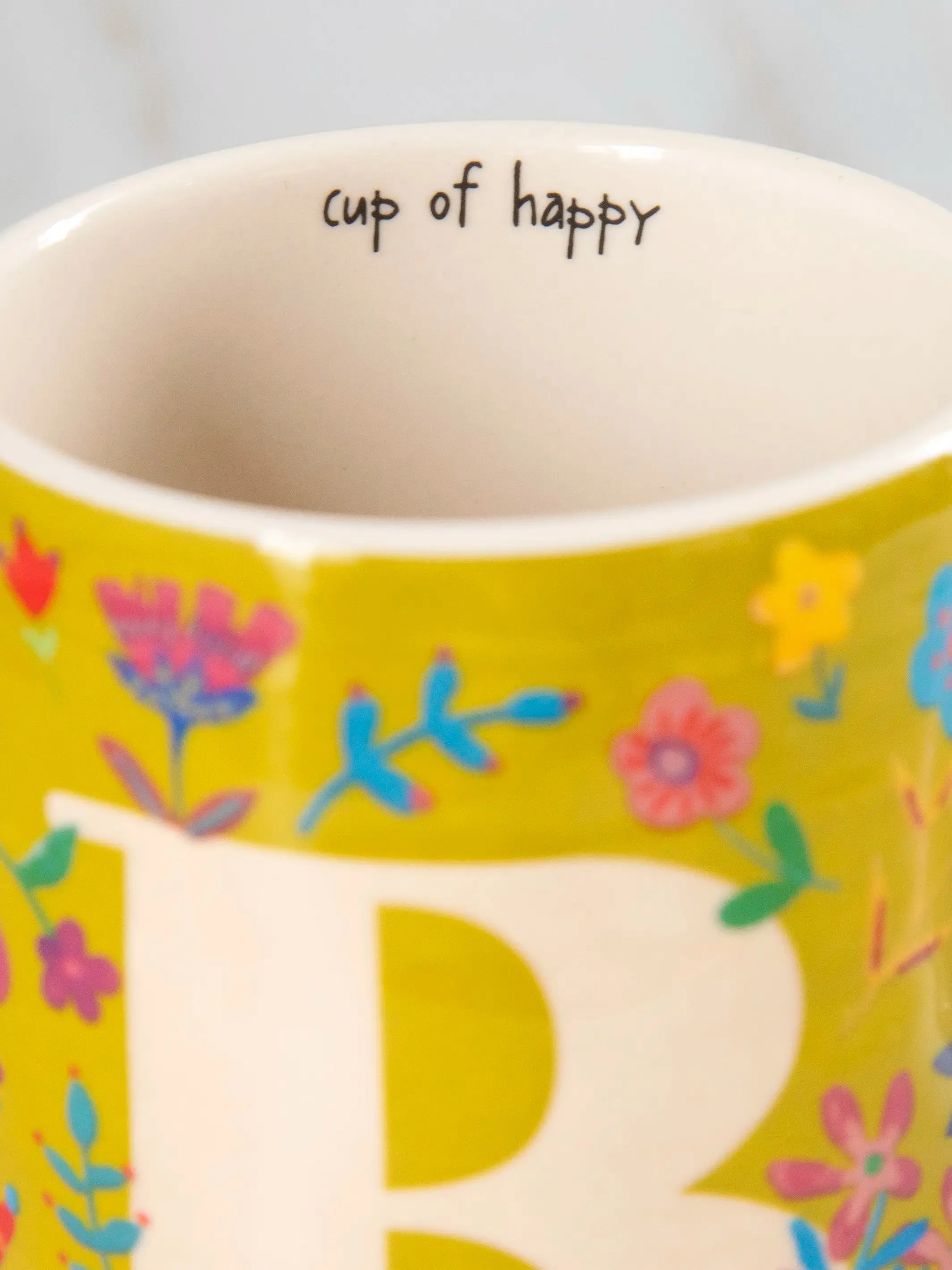 Floral Initial Mug - M