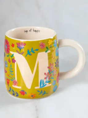 Floral Initial Mug - M