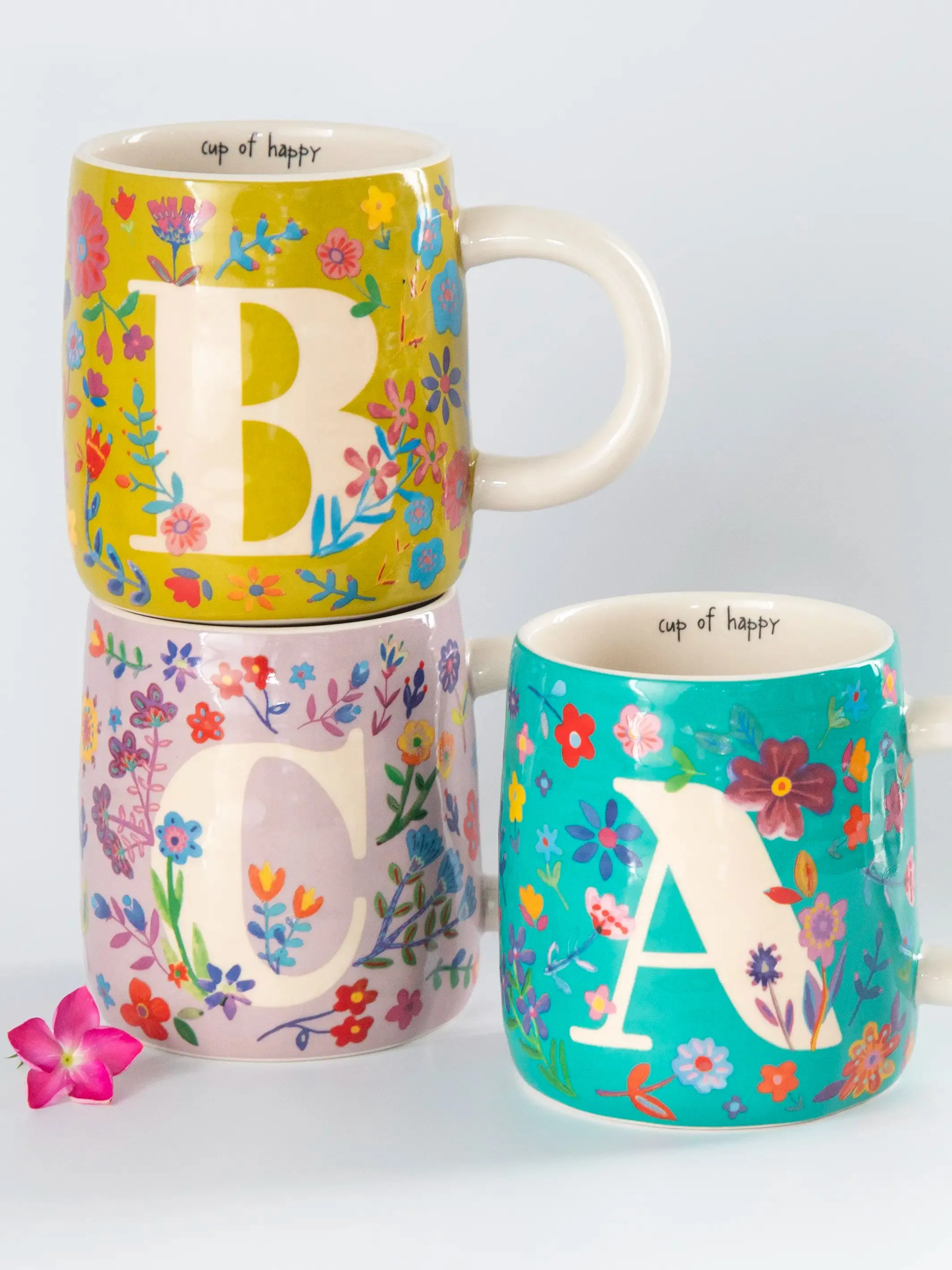 Floral Initial Mug - M