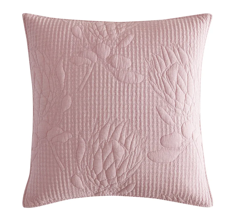 Flourish European Pillowcase Rose