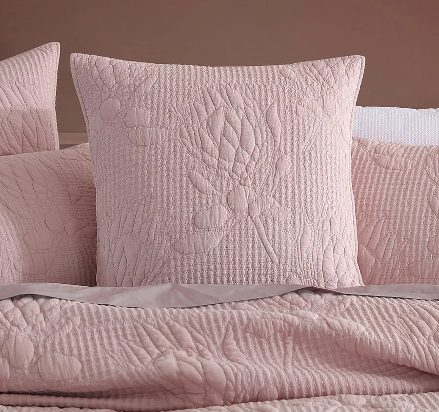 Flourish European Pillowcase Rose