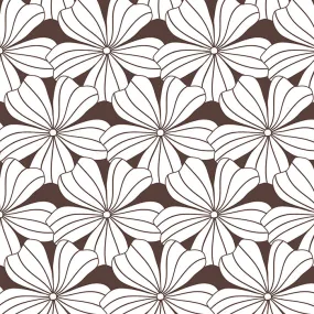 FLOWERS | Dark chocolate | Pillowcase | 40x80cm / 15.7x31.5"