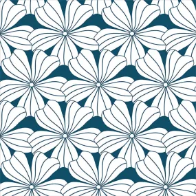 FLOWERS | Moroccan blue | Pillowcase | 40x80cm / 15.7x31.5"