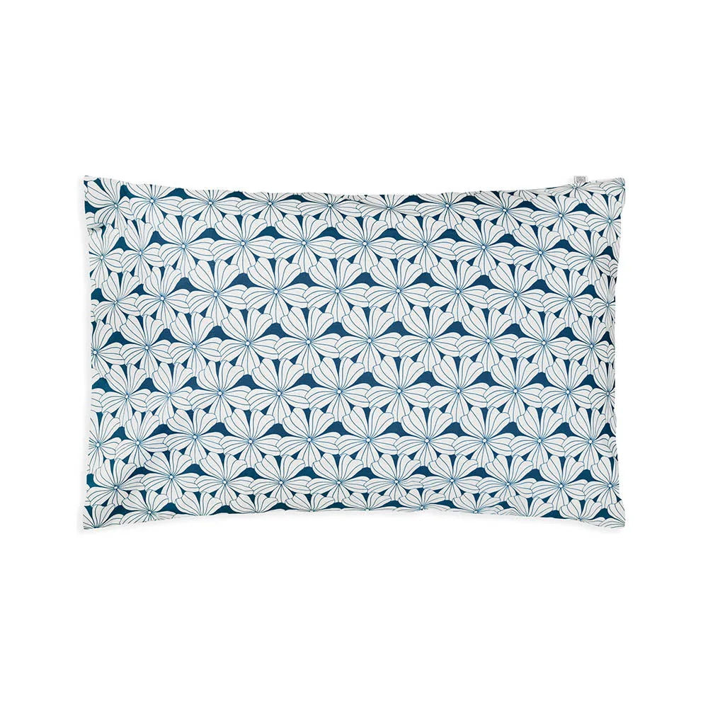 FLOWERS | Moroccan blue | Pillowcase | 40x80cm / 15.7x31.5"