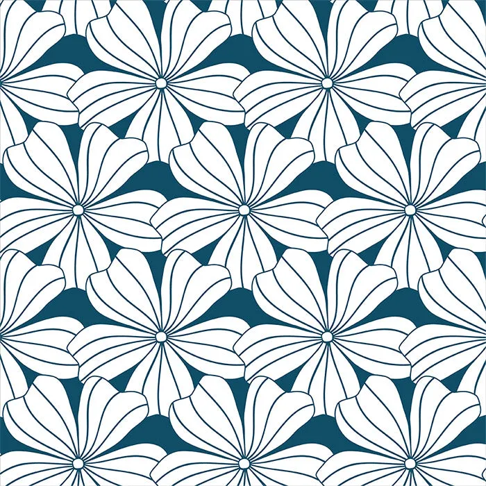 FLOWERS | Moroccan blue | Pillowcase | 40x80cm / 15.7x31.5"