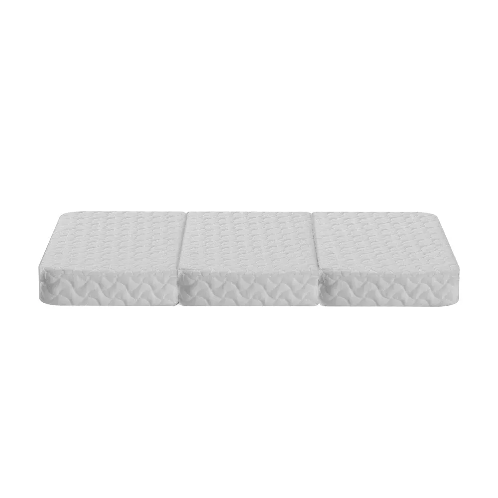 Foldable 3-Fold Foam Cot Mattress, Bamboo Fabric Cover – Giselle Bedding