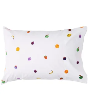 Fruit Salad Embroidered Cotton Pillowcase