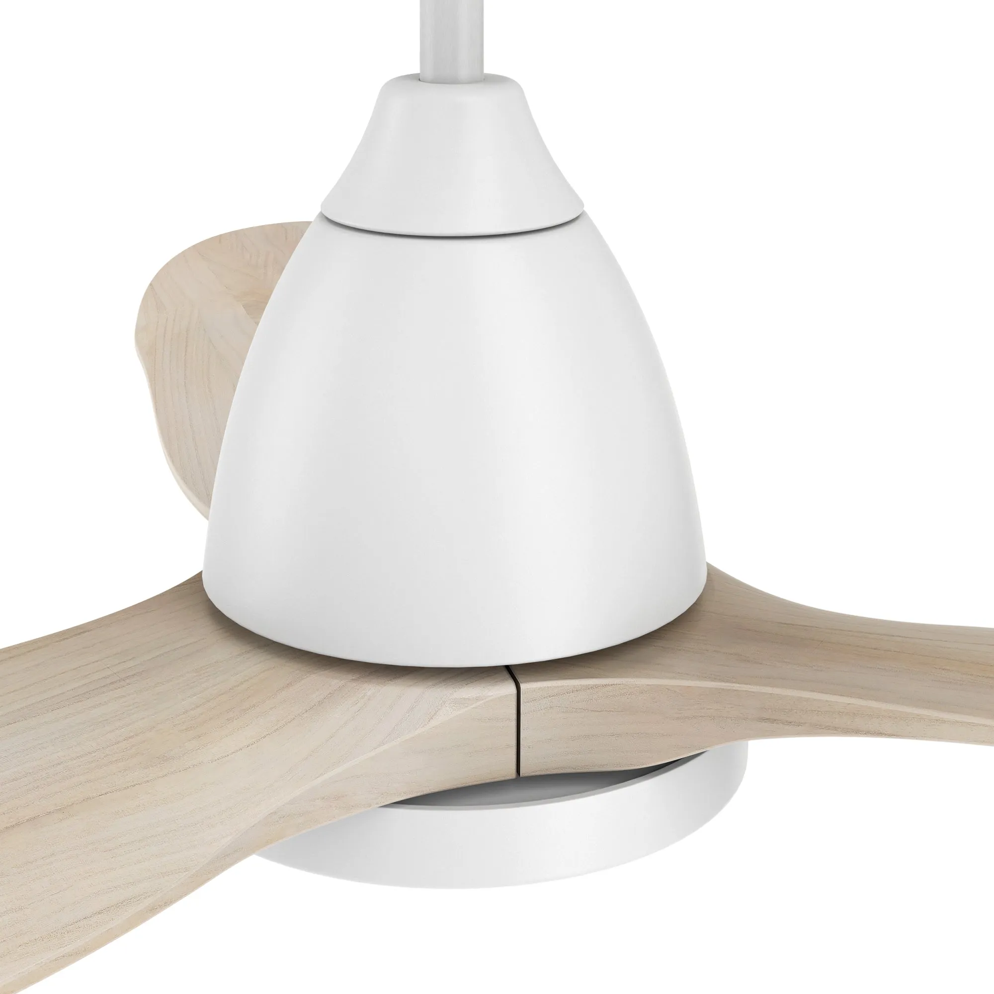 GARRICK 52 inch 3-Blade Smart Ceiling Fan with LED Light Kit & Remote- White/White Oak