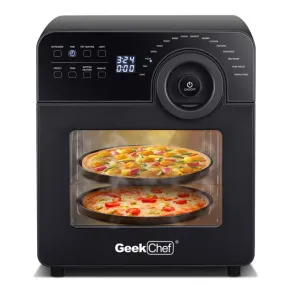 GEEK CHEF 14.7QT Air Fryer Toaster Oven 4 Slice Convection Airfryer 1700W Countertop Oven Silver