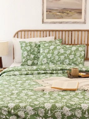 Genda Phool Single Duvet Cover (Green)