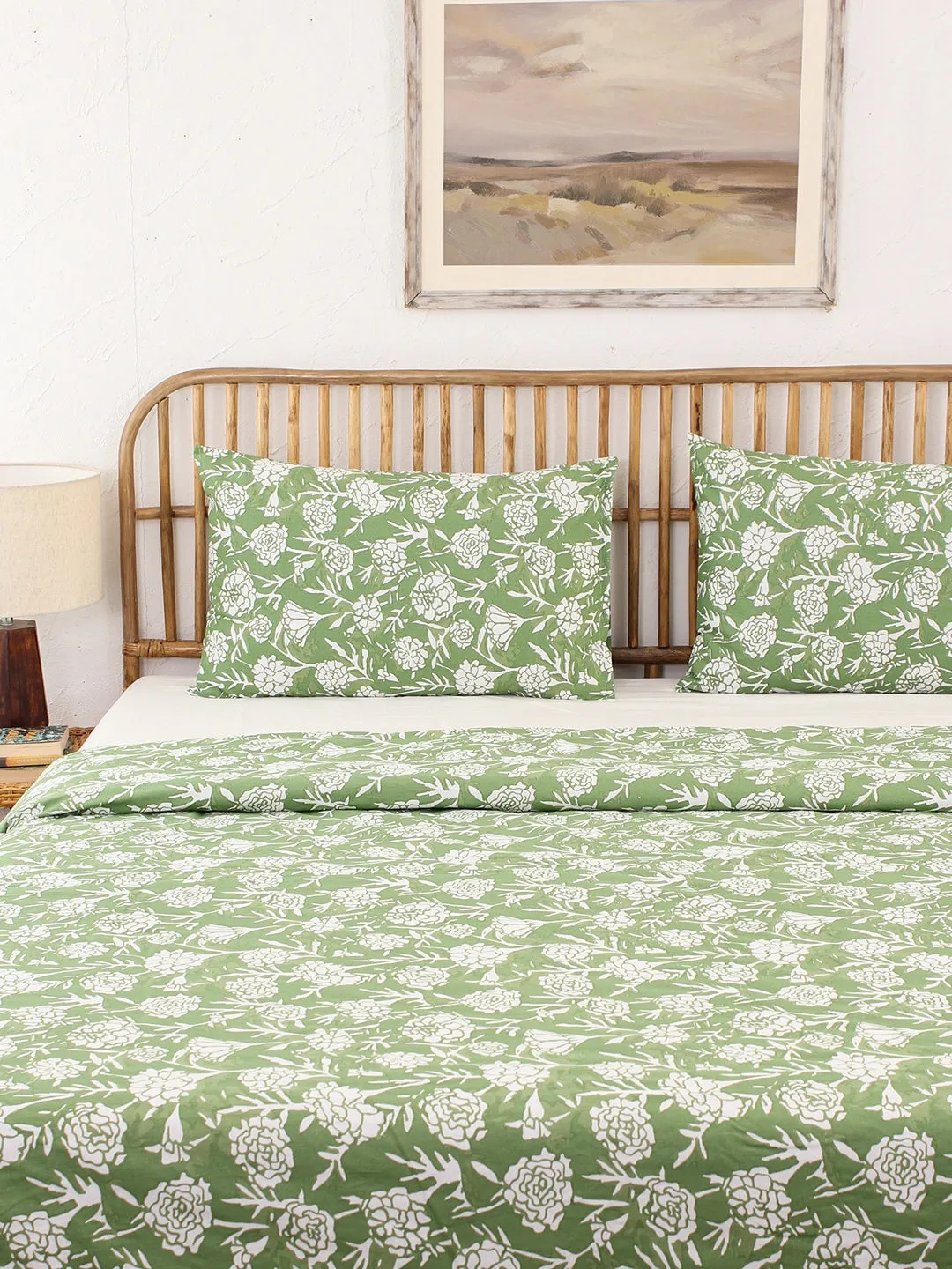 Genda Phool Single Duvet Cover (Green)