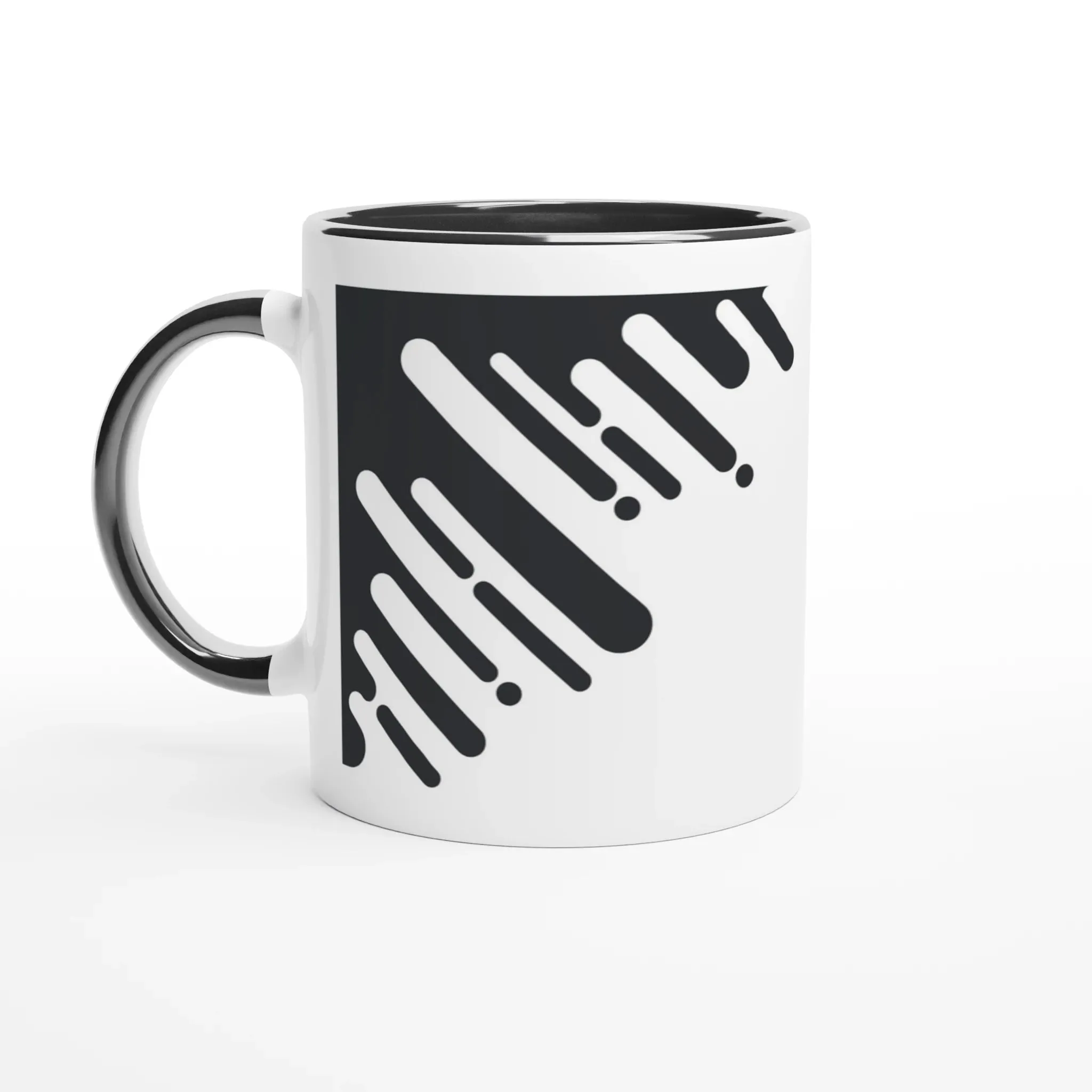 Geometric Black Pattern Ceramic Mug