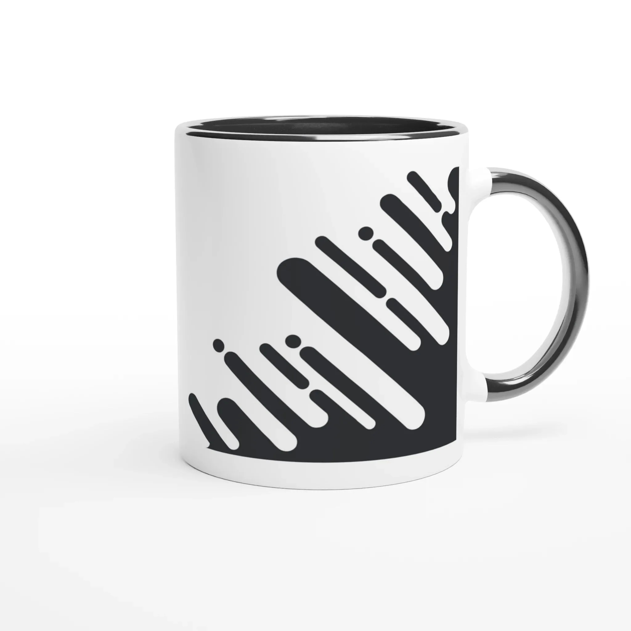 Geometric Black Pattern Ceramic Mug