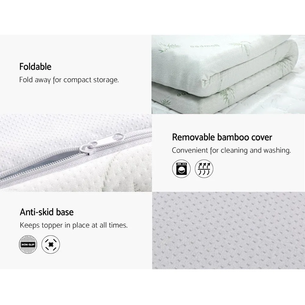 Giselle Bedding Memory Foam Mattress Topper Cool Gel 5cm Single