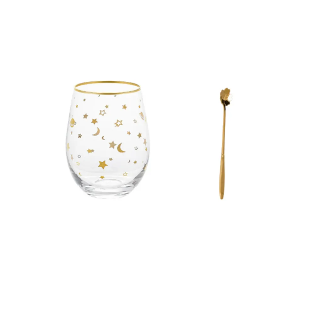 Gold Accents Glass Cups