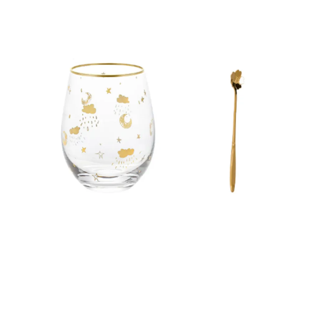 Gold Accents Glass Cups