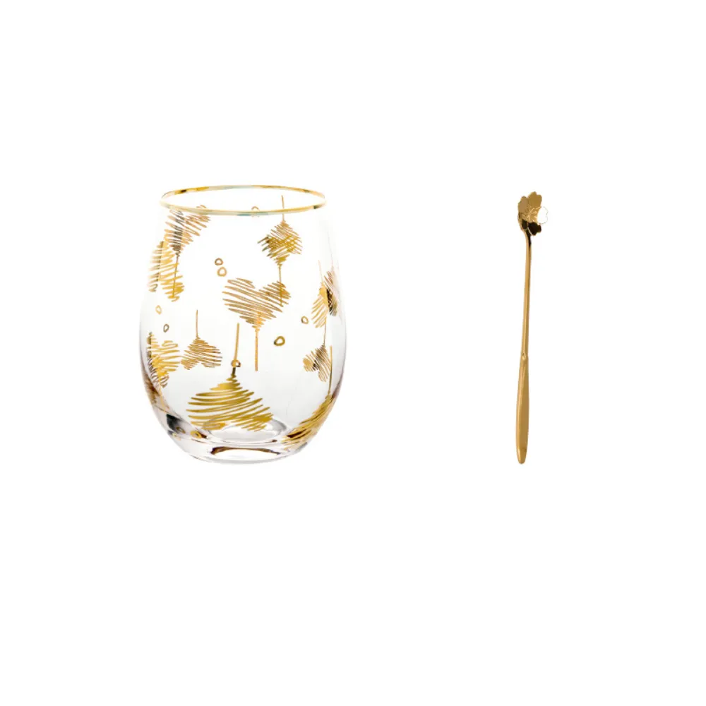 Gold Accents Glass Cups