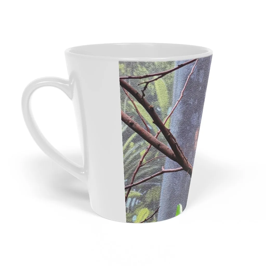 Green Birds Latte Mug, 12oz