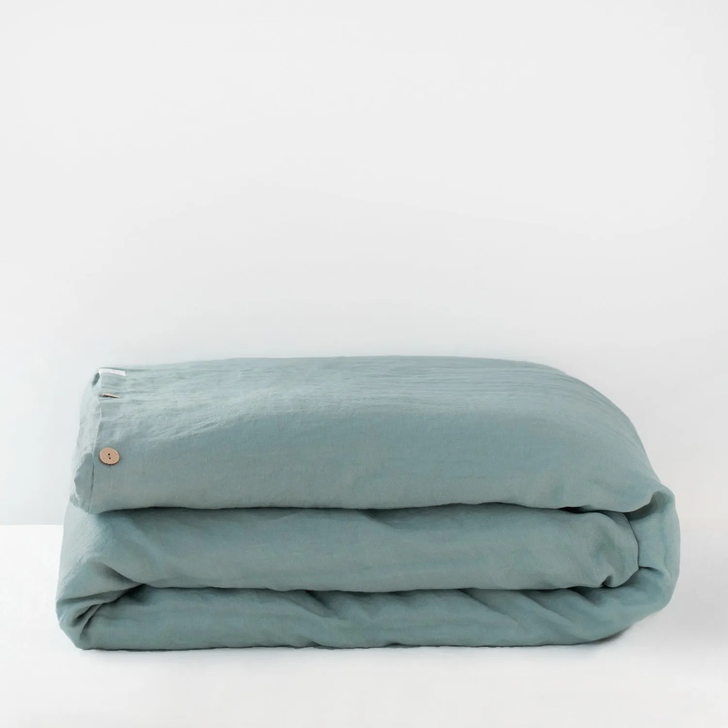 Green Milieu Linen Duvet Cover