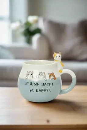 Grey Standing Cat Mug