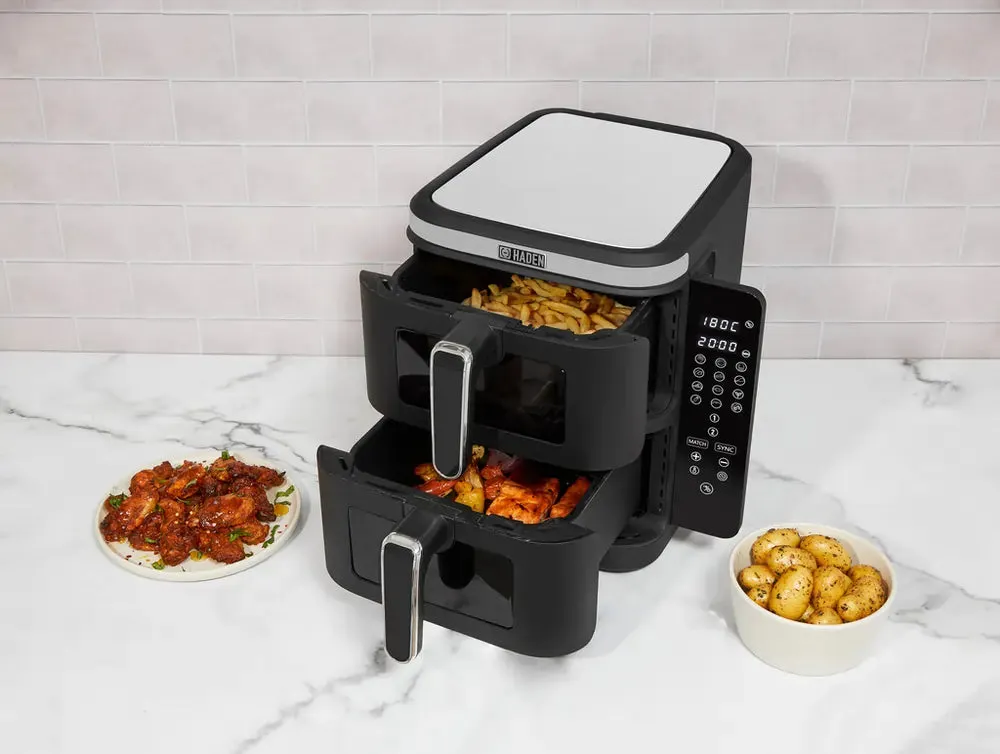 Haden 211200 11 Litre Double Stack Air Fryer With Window, Black