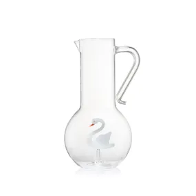 Handblown Murano Glass Swan Carafe