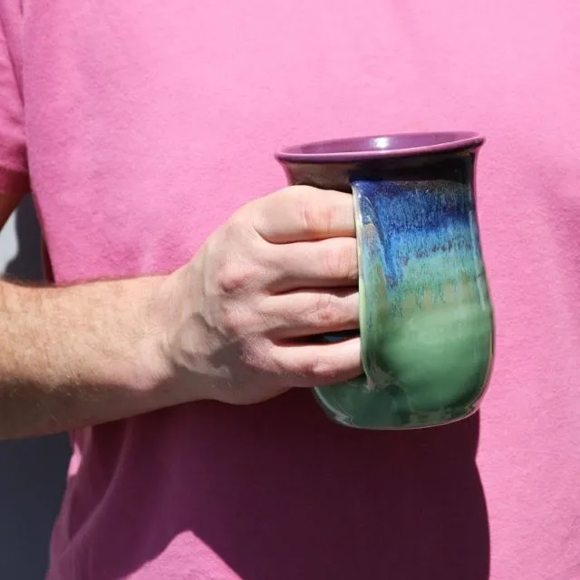 Handmade Ceramic Handwarmer Mug, Riverstone