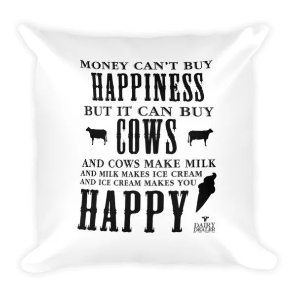 Happiness, Cows and Ice Cream Pillow