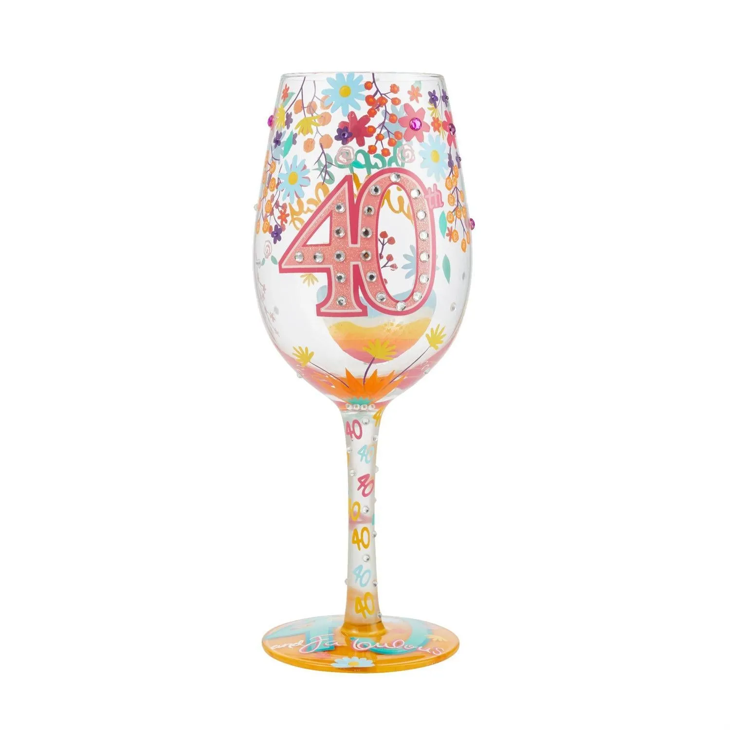 Happy 40th Birthday Lolita Wine Glass