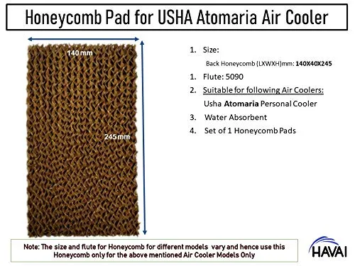 HAVAI Honeycomb Pad for Usha Atomaria 9 Litre Personal Cooler