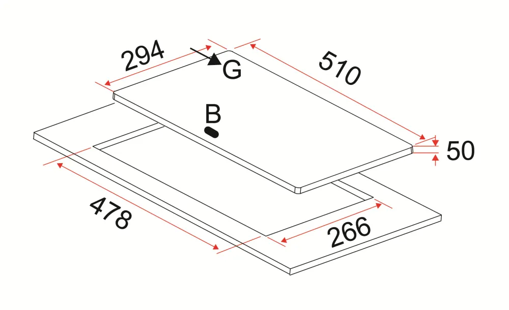 HBAG3010TNVGB 30CM GAS HOB