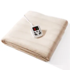 Heated Mattress Pad Underblanket Dual Controller for 2 Users Soft Flannel 10 Heating Levels & 9 Timer Settings Fast Heating,Twin