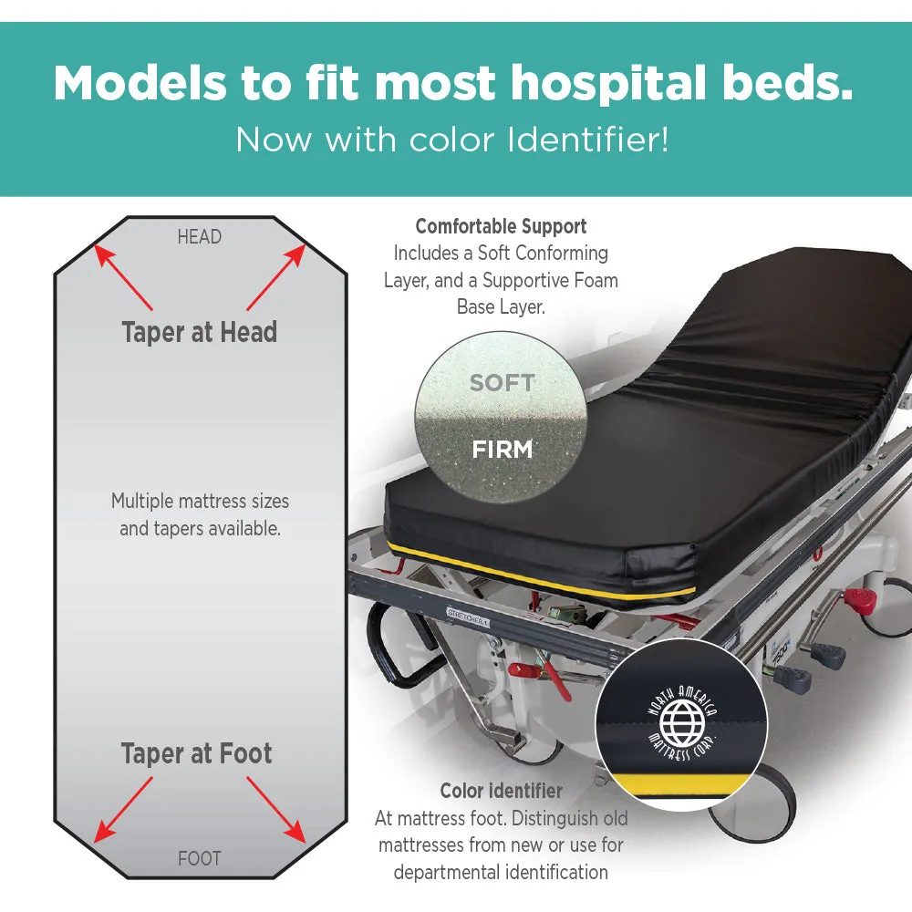 Hill-Rom GPS (Model 881) 4" Standard Stretcher Pad with Color Identifier