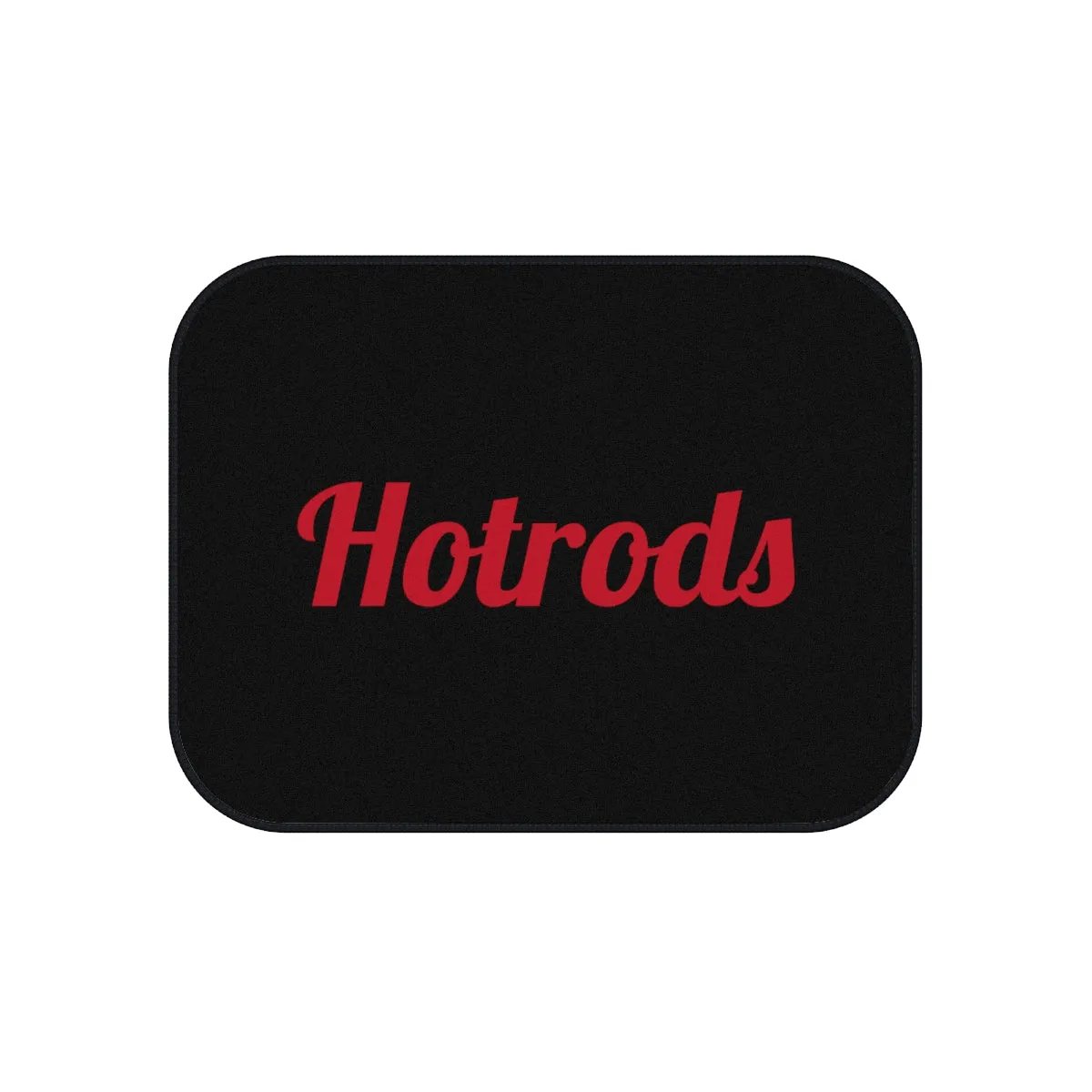 Hotrods Car Mats (Set of 4) - Black w/Red print