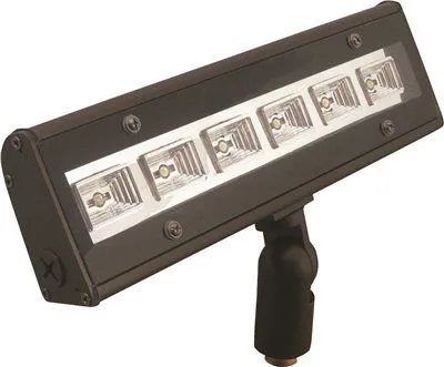 Hubbell Lighting Led Floodlight Wall Mount 6 Leds 10.7 Watts 5000K 510 Lumens 120-277 Volts Dark Bronze