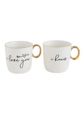 I Love You, I Know Stoneware Mug Set - FINAL SALE