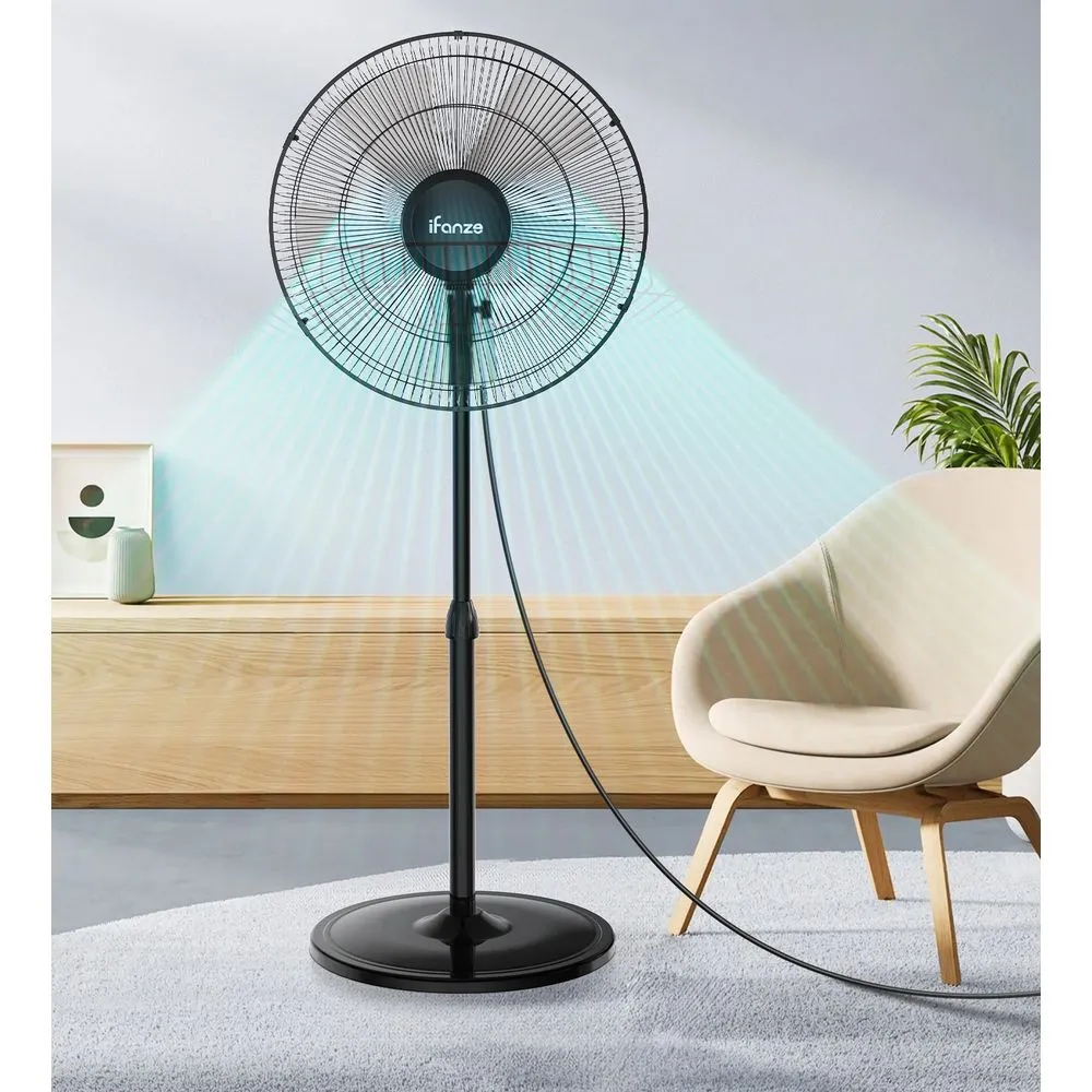 iFanze 16'' Pedestal Fan with 3-Speeds, Black