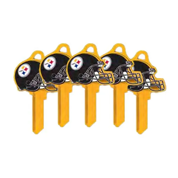 Ilco - NFL TeamKeys - Helmet Edition - Key Blank - Pittsburgh Steelers - KW1 (5 Pack)