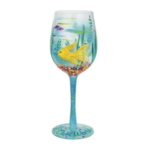 In My Own World Wine Glass by Lolita®