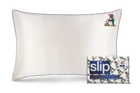 Initial Collection White Queen Zippered Pillowcase