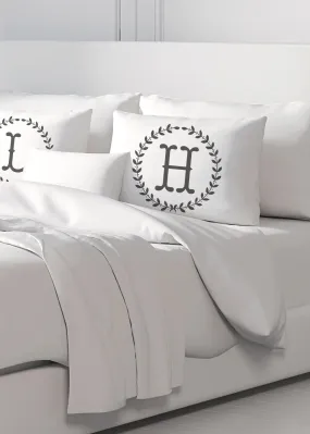 Initial "H" Luxury Bamboo Sateen Pillowcase